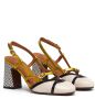 Chie Mihara Leren Slingback met Zwart en Lime Multicolor Dames - Thumbnail 2