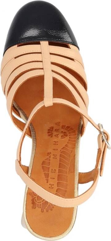 Chie Mihara Mekong Nude Zwart Sandalen Multicolor Dames