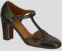 Chie Mihara IJzer Metallized Leren T-Strap Pumps Bruin Dames - Thumbnail 2