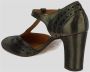 Chie Mihara IJzer Metallized Leren T-Strap Pumps Bruin Dames - Thumbnail 3