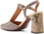 Chie Mihara Taupe Bruin Blokhak Enkelband Brown Dames - Thumbnail 4