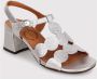 Chie Mihara Zilver-tone Blokhak Sandalen Gray Dames - Thumbnail 2