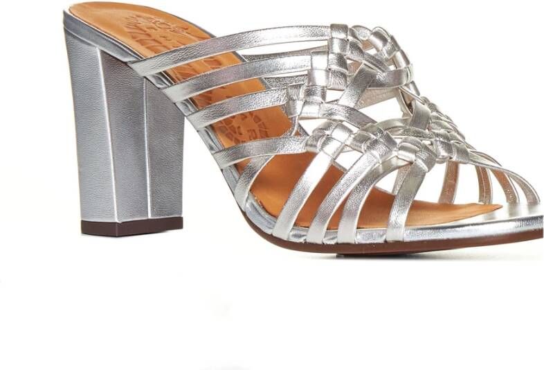 Chie Mihara Zilveren Multi-Way Strap Sandalen Gray Dames