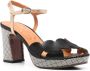 Chie Mihara Zwarte Enkelband Blokhak Schoenen Black Dames - Thumbnail 4