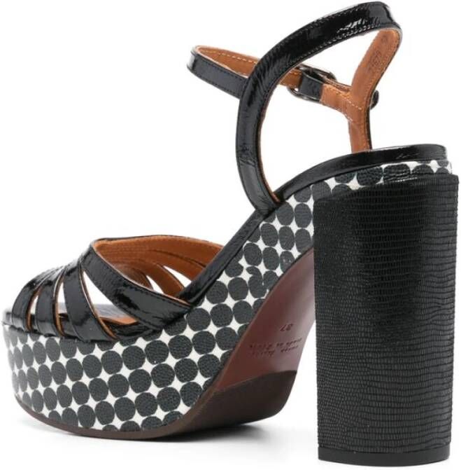 Chie Mihara Zwarte Gesp Enkelband Hoge Hak Schoenen Black Dames