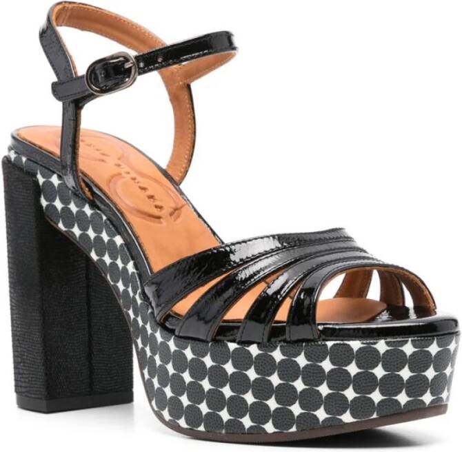 Chie Mihara Zwarte Gesp Enkelband Hoge Hak Schoenen Black Dames