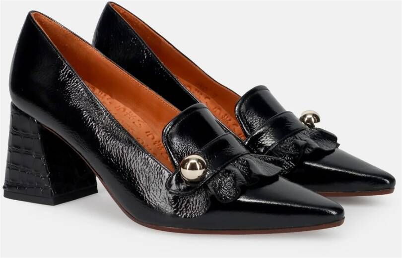 Chie Mihara Zwarte Lakleren Platte Schoenen Black Dames