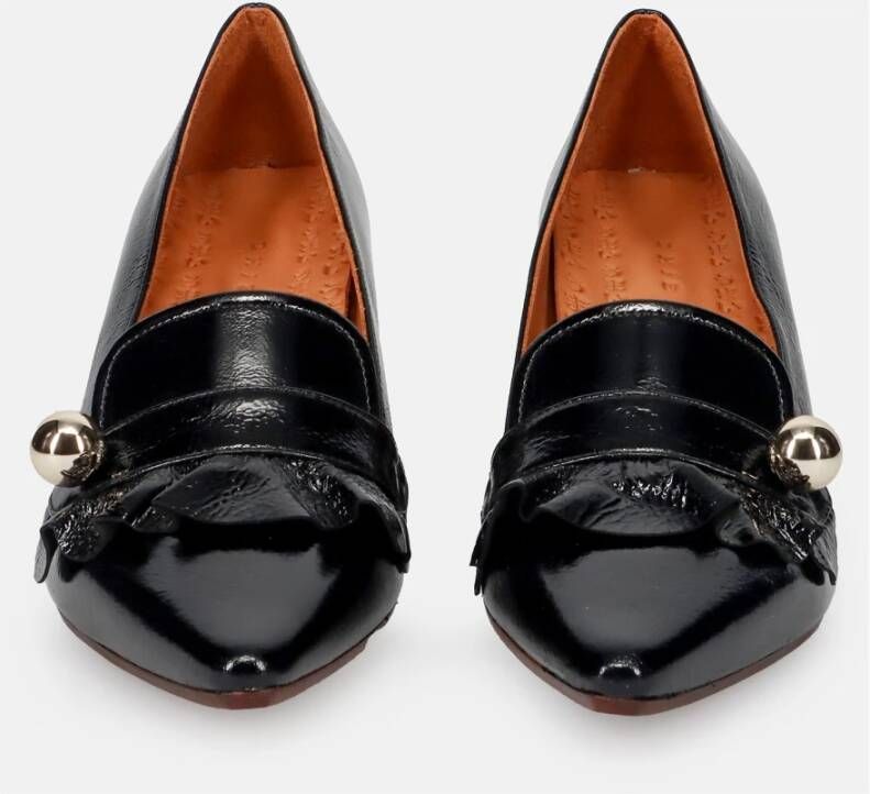 Chie Mihara Zwarte Lakleren Platte Schoenen Black Dames