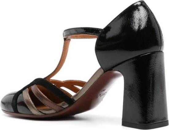 Chie Mihara Zwarte Leren Blokhak Schoenen Black Dames