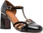 Chie Mihara Zwarte Leren Blokhak Schoenen Black Dames - Thumbnail 4