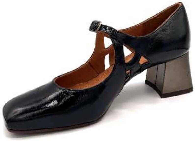 Chie Mihara Zwarte leren Mary Jane schoenen Black Dames