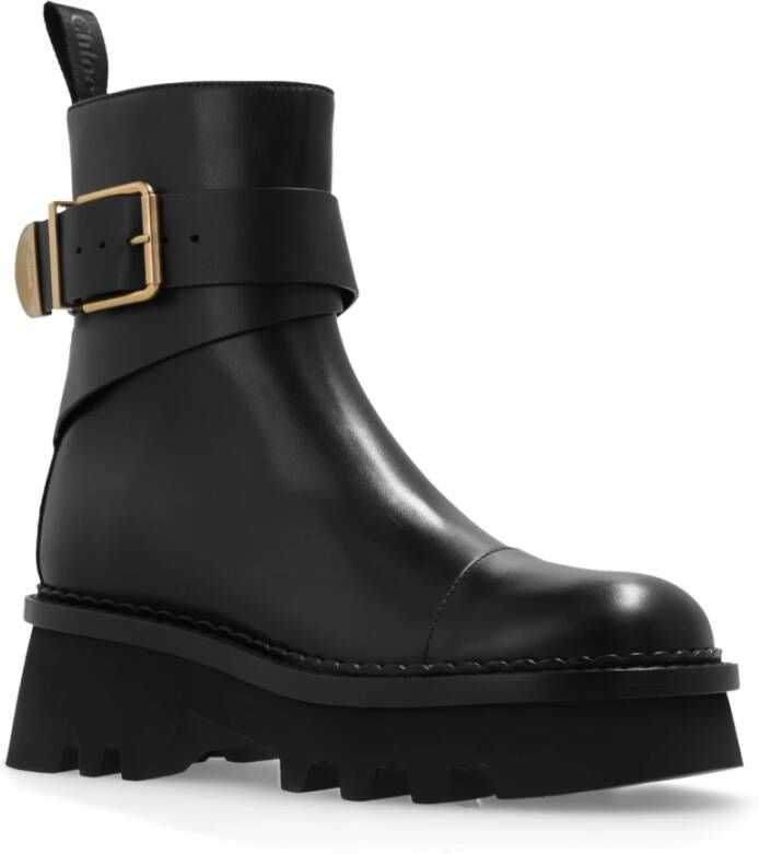 Chloé Boots & laarzen Owena Ankle Boots Smooth Leather in zwart - Foto 5
