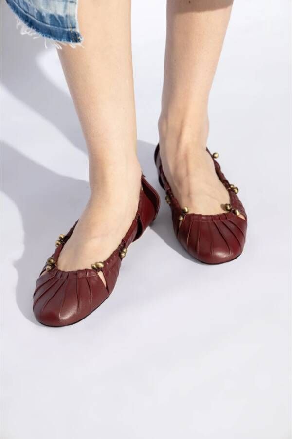 Chloé Ballet Flats Luna Red Dames