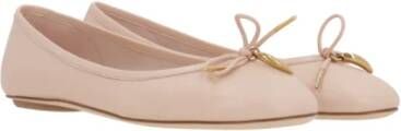 Chloé Beige Leren Ballerina Schoenen met Charme Beige Dames