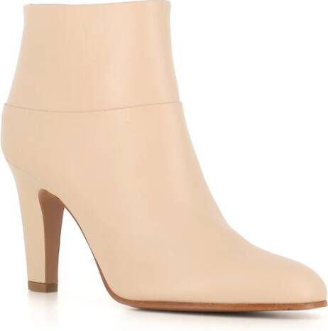 Chloé Beige Leren Enkellaarzen Beige Dames