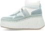 Chloé Blauwe Delicate Wedge Sneakers Blue Dames - Thumbnail 3