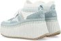 Chloé Blauwe Delicate Wedge Sneakers Blue Dames - Thumbnail 4