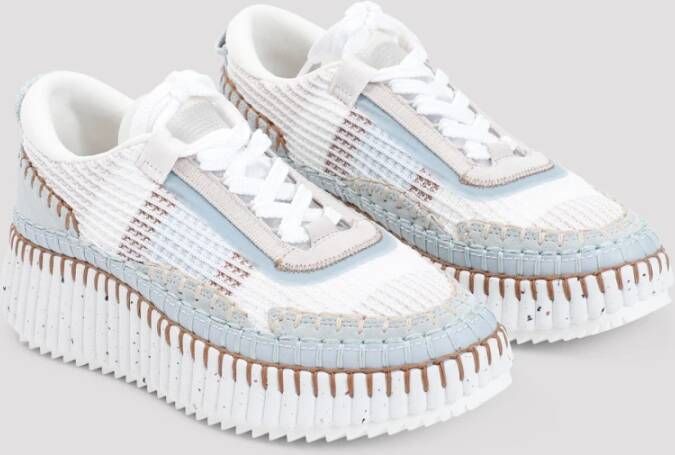 Chloé Blauwe Mesh Sneakers Aw24 Blue Dames