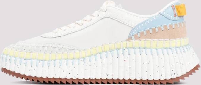 Chloé Blauwe Sneakers Cloudy Sky Leer White Dames