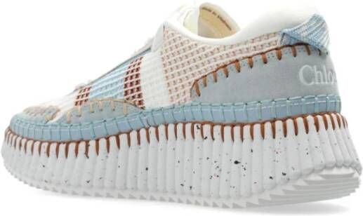 Chloé Blauwe Sneakers met Nylon Webbing Blue Dames