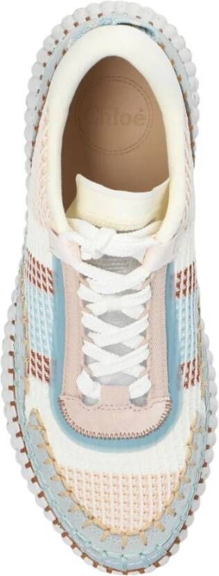 Chloé Blauwe Sneakers met Nylon Webbing Blue Dames