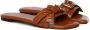 Chloé Bruine Leren Sandalen met Logodetail Brown Dames - Thumbnail 2