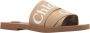 Chloé Bruine Platte Schoenen Woody Woestijn Beige Brown Dames - Thumbnail 2