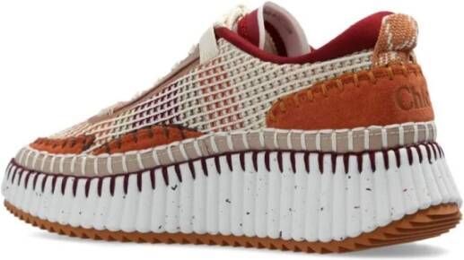 Chloé Bruine Sneakers met Nylon Webbing Brown Dames