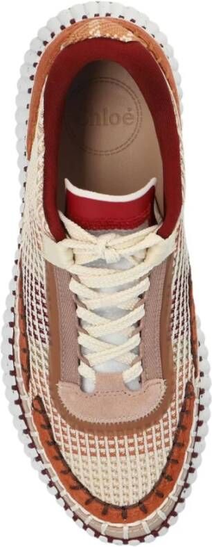 Chloé Bruine Sneakers met Nylon Webbing Brown Dames