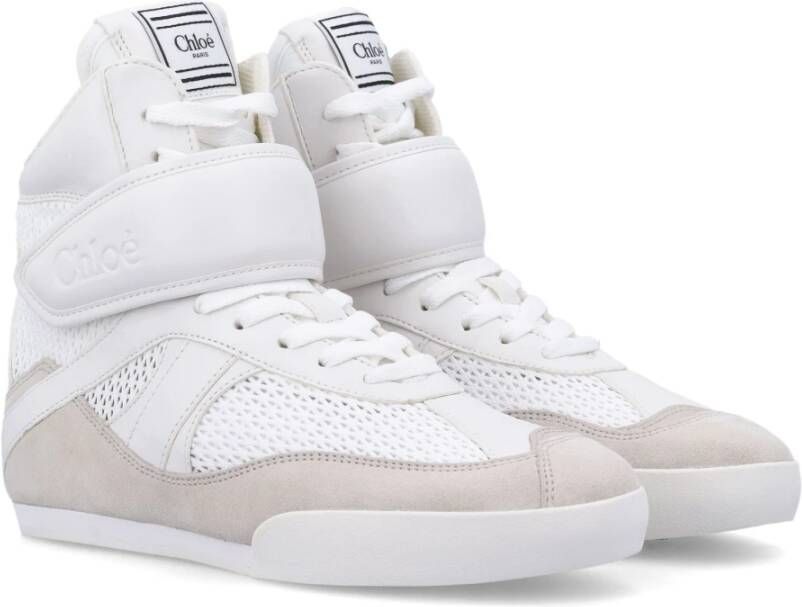 Chloé Cloudy Cream High-Top Sneakers White Dames