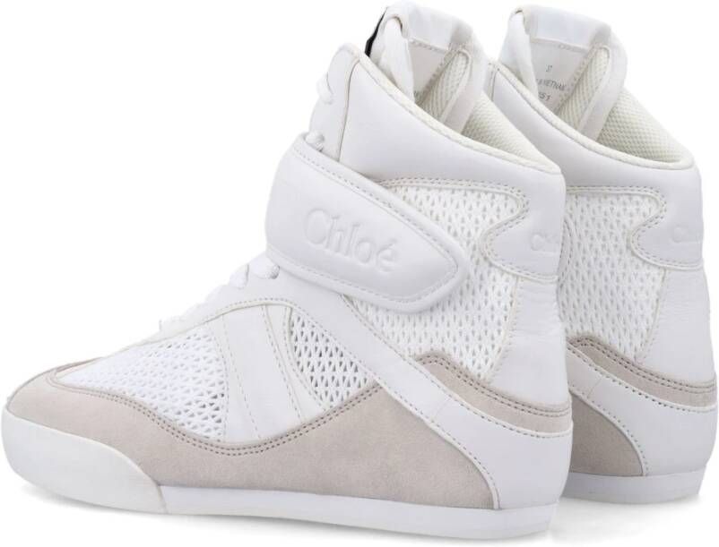 Chloé Cloudy Cream High-Top Sneakers White Dames