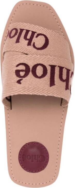 Chloé Geborduurde Multi-Way Strap Sandalen Pink Dames