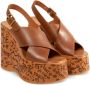 Chloé Gemberbruine hoge hak sandalen Brown Dames - Thumbnail 3