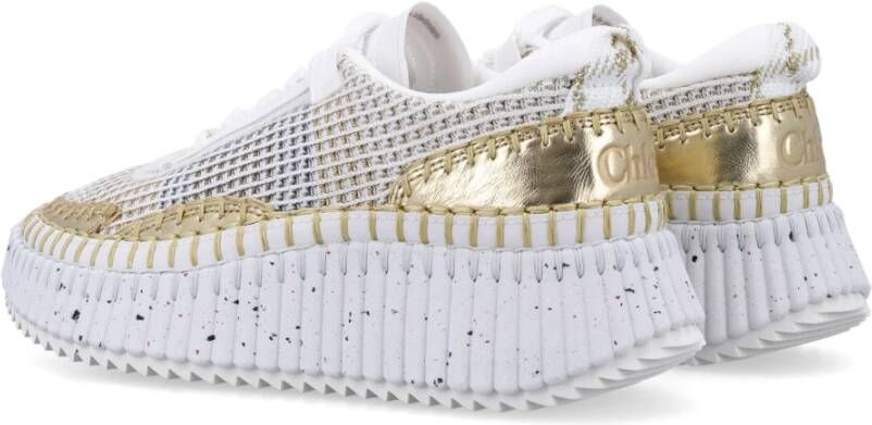 Chloé Handgestikte Mesh Sneakers met Chunky Zool Multicolor Dames