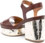 Chloé Bruine Leren Sandalen met Enkel Gesp Sluiting Brown Dames - Thumbnail 3