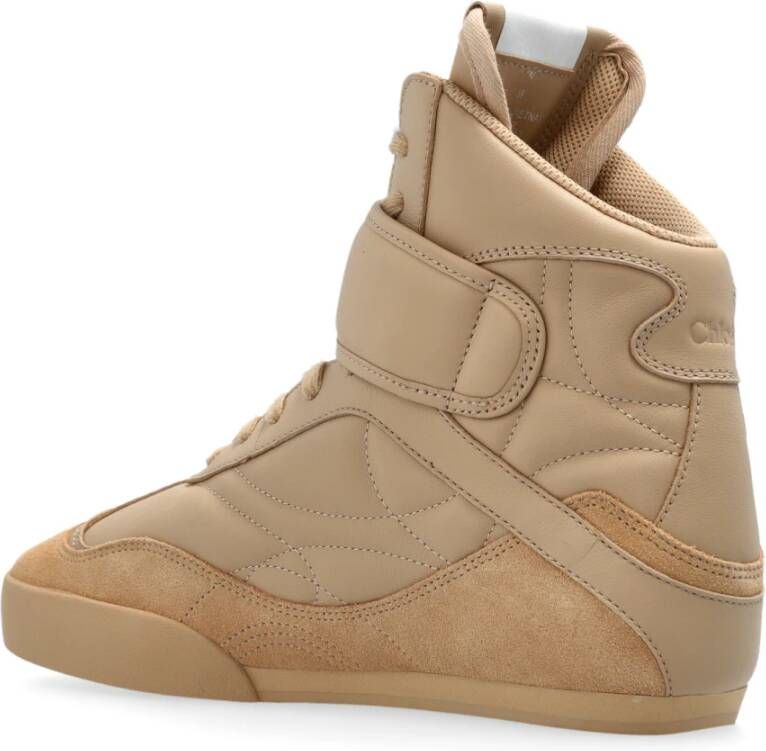 Chloé Kick hoge sneakers Beige Dames