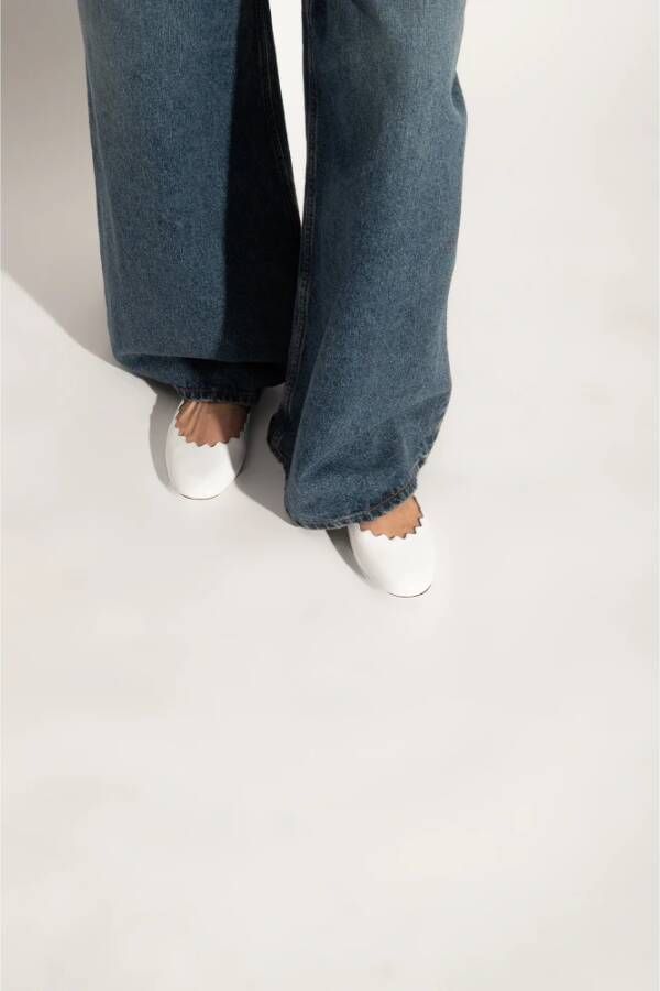 Chloé Loafers Lauren Ballerina in wit - Foto 3