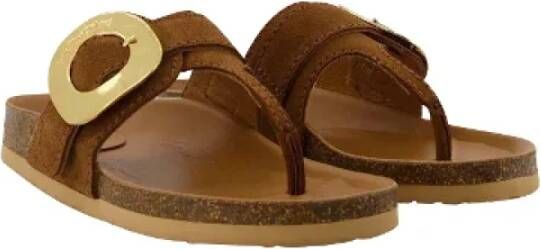 Chloé Leather sandals Brown Dames