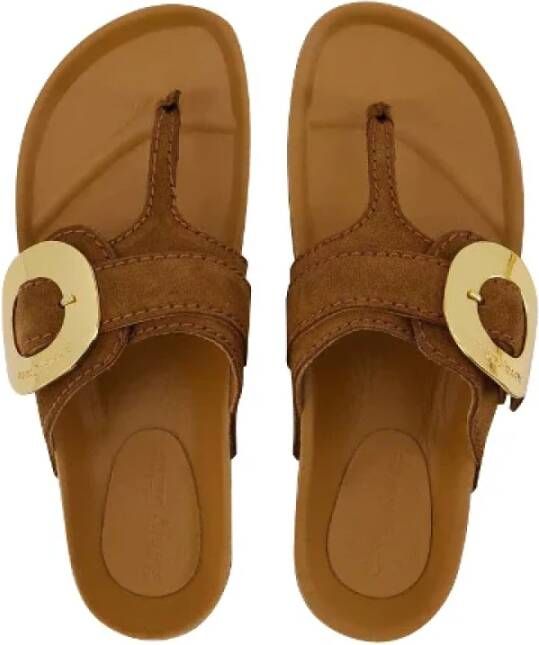 Chloé Leather sandals Brown Dames