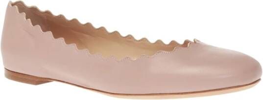 Chloé Leren balletflats Beige Dames