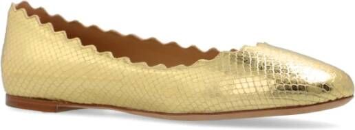 Chloé Leren balletflats Lauren Yellow Dames