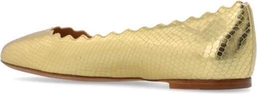 Chloé Leren balletflats Lauren Yellow Dames