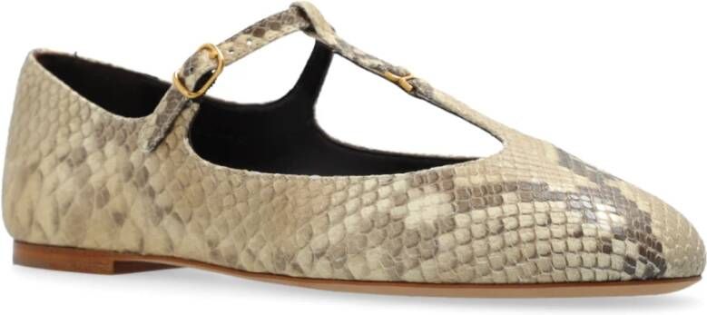 Chloé Leren balletflats Marcie Beige Dames