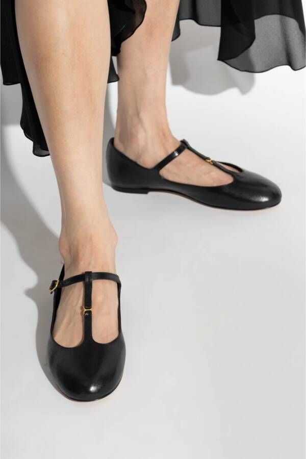 Chloé Leren balletflats Marcie Black Dames