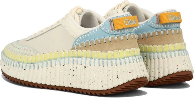 Chloé Leren Nama Sneakers Beige Dames