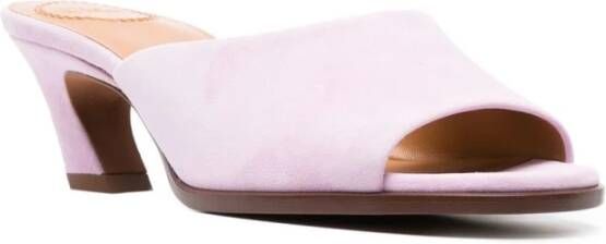 Chloé Lila Open-Toe Leren Muiltjes Purple Dames