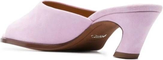 Chloé Lila Open-Toe Leren Muiltjes Purple Dames