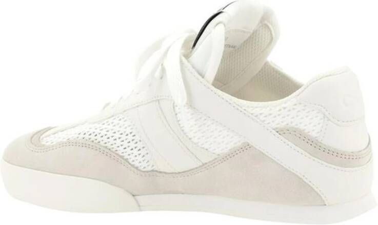 Chloé Mesh en Suede Veterschoenen White Dames