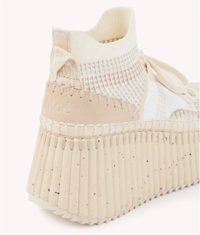 Chloé Mesh Wedge Sneakers uit de Nama-lijn Beige Dames