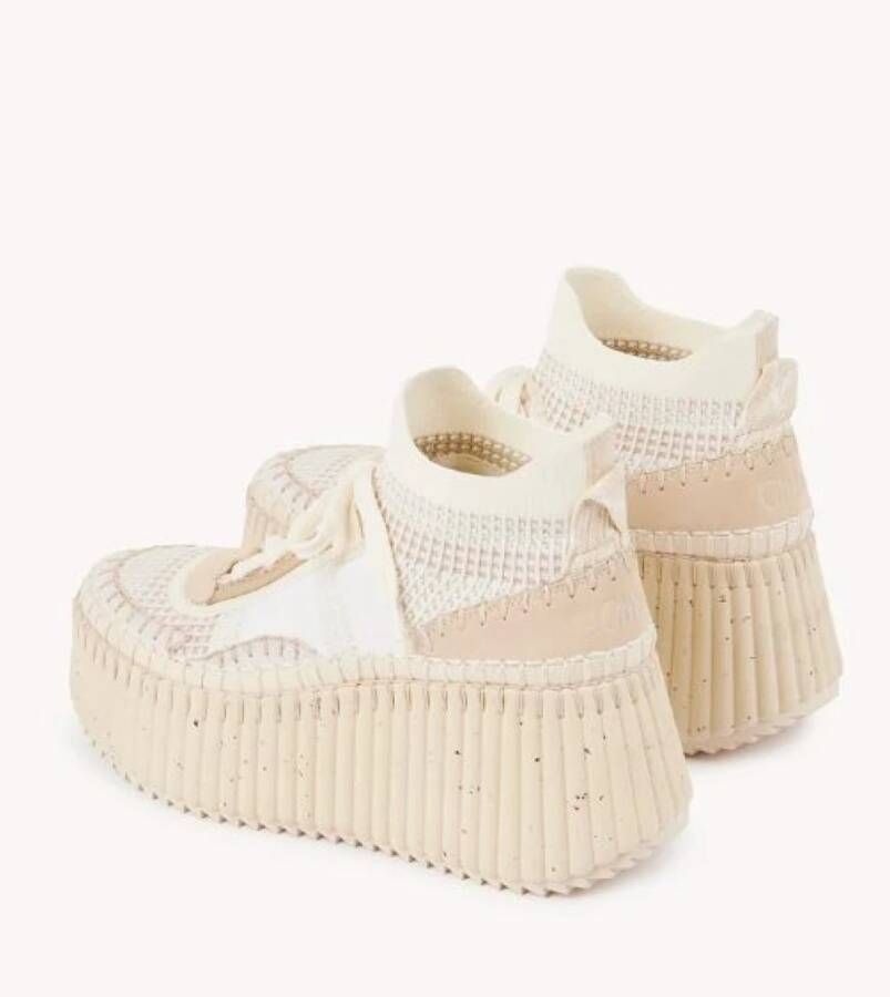 Chloé Mesh Wedge Sneakers uit de Nama-lijn Beige Dames